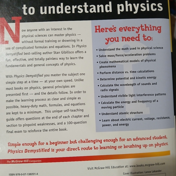 Physics DeMystified: A Self Teaching Guide (paperback), Stan Gibilisco - Picture 2 of 2